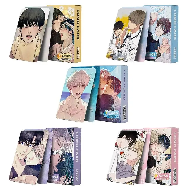 92PCS Korean Webtoon Lomo Cards & Mini Stickers - Anime Character Photocards Collection Perfect Gift for Fans