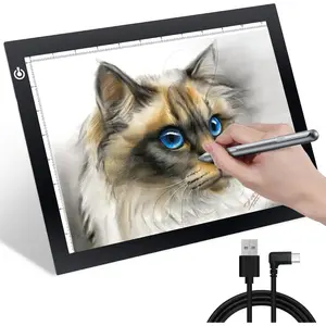 9x12 Inch LED Light Pad, Ultra-Thin USB Powered Bright Light up Box Adjustable Light Table for Drawing, Weeding Vinyl, Diamond Art, Sketching, Tracing and Animation