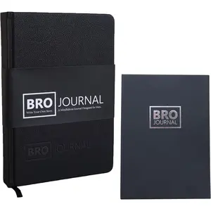 Bro Journal: 12-Week Guided Gratitude, Mindfulness, & Self-Improvement Journal for Men |  Daily Prompts, Activities, & Tips for Self-Care & Habit Building | A5 Size |   Box Included