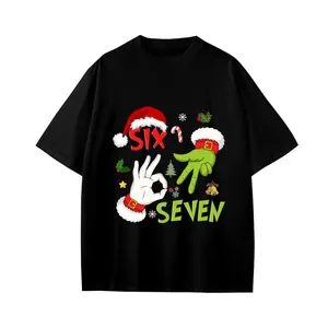 Young Boy's  Themed Cotton Round Neck T-Shirt, Xmas Funny  Face Family Shirt, 67 Funny Meme T-Shirt, White Casual Tee With  Hands And Lights, Viral 6 7 Meme Shirt, Regular Length, Soft Breathable Clothes Girl's/Boy's, Funny Holiday  Christmas T-Shirt.