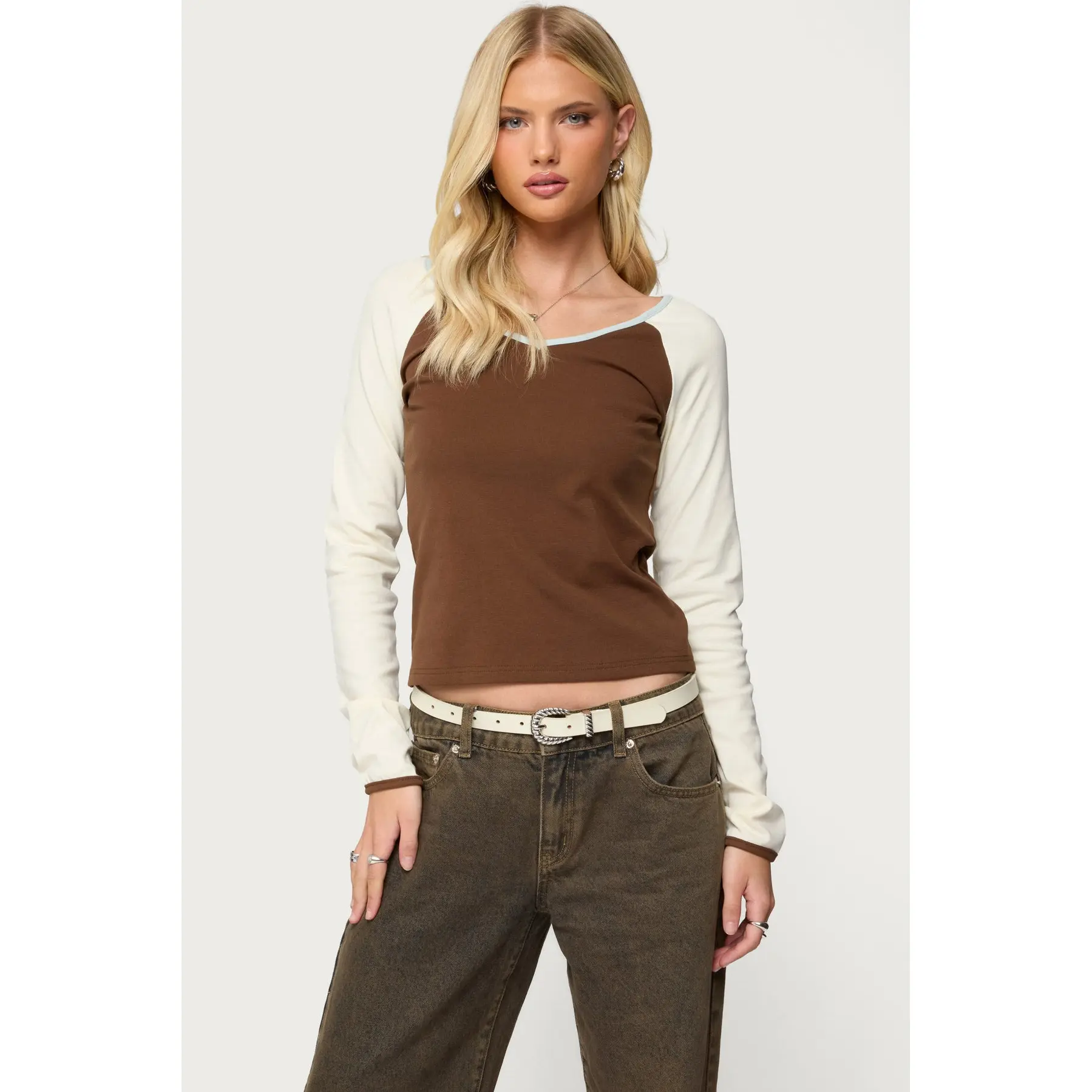 Ronie Contrast Raglan Top
