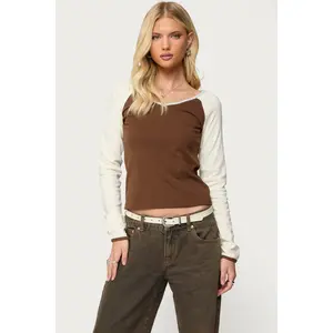 Ronie Contrast Raglan Top