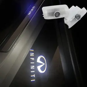 2pcs LED Interior Decorative Logo Lights, Car Interior Lighting, Car Door Welcome Lights, Car Door Logo Lights Compatible with Infiniti EX/M/FX/G/Q/QX Series High-Brightness with CREE Chips 6500K Super White Light No Error Codes Plug and Play