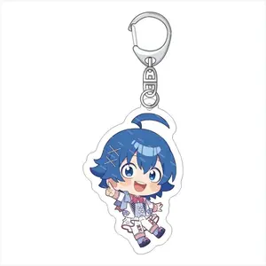 Anime Welcome To Demon-School Iruma-kun Acrylic Keychain Cartoon Figure Azazel Ameri Valac Clara Key Chain Keyring Decoration
