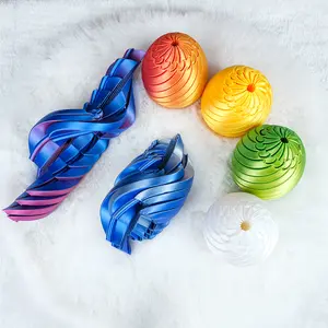 3D Printed Spiral Fidget Egg - Random Color| Sensory Stress Relief Toy| Twistable Fidget Spiral for Anxiety & Focus| Desk Toy for Adults & Teens| 2pcs / 4pcs / 6pcs Packs