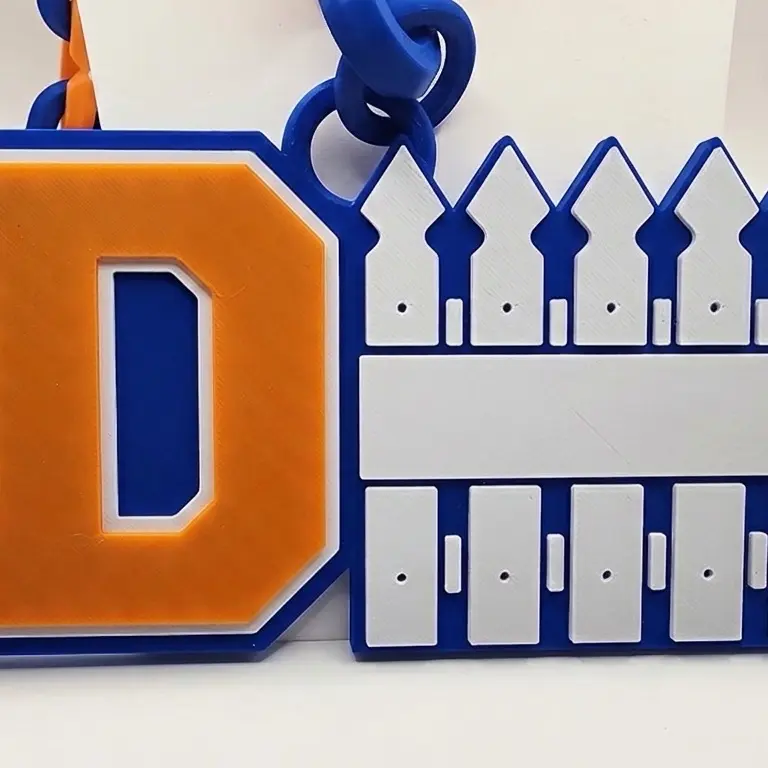 YOUR TEAMs “D fence” Defense hype fan chain- football theme