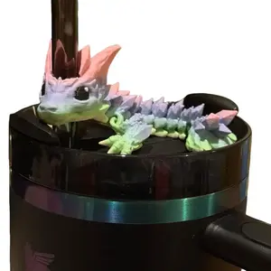 3D Printed Straw Buddies - Variety Colors and Creatures - Fun Drinkware for Everyone