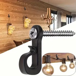 30pcs Plastic Hooks Set, No Drill Hanging Tools, Indoor/outdoor Multi-Use, Christmas/halloween/easter Decor