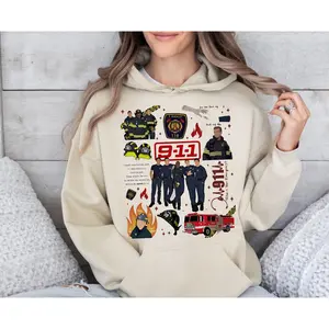9 1 1 Television Show Shirt | Evan Buckleyyy Sweatshirt | Bobby Nash Unisex Hoodie| 911 Movie Tee | American Tv Shirt, Unisex Sweater Pullover Tee