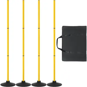 Agility Poles 4 Pack 50" Sports Soccer Training Poles,Detachable Speed Training Equipment Football Accessories with Rubber Base big  fishing  lure  p  2
