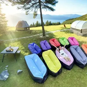 Portable Inflatable Sofa Bed, Quick Setup Self-Inflate Design, Compact Carry Bag, Durable and Comfortable, Outdoor Indoor Use