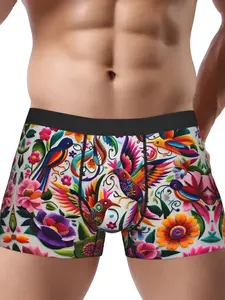 Men'S Boxer Briefs - Mexican Fiesta Floral Underwear