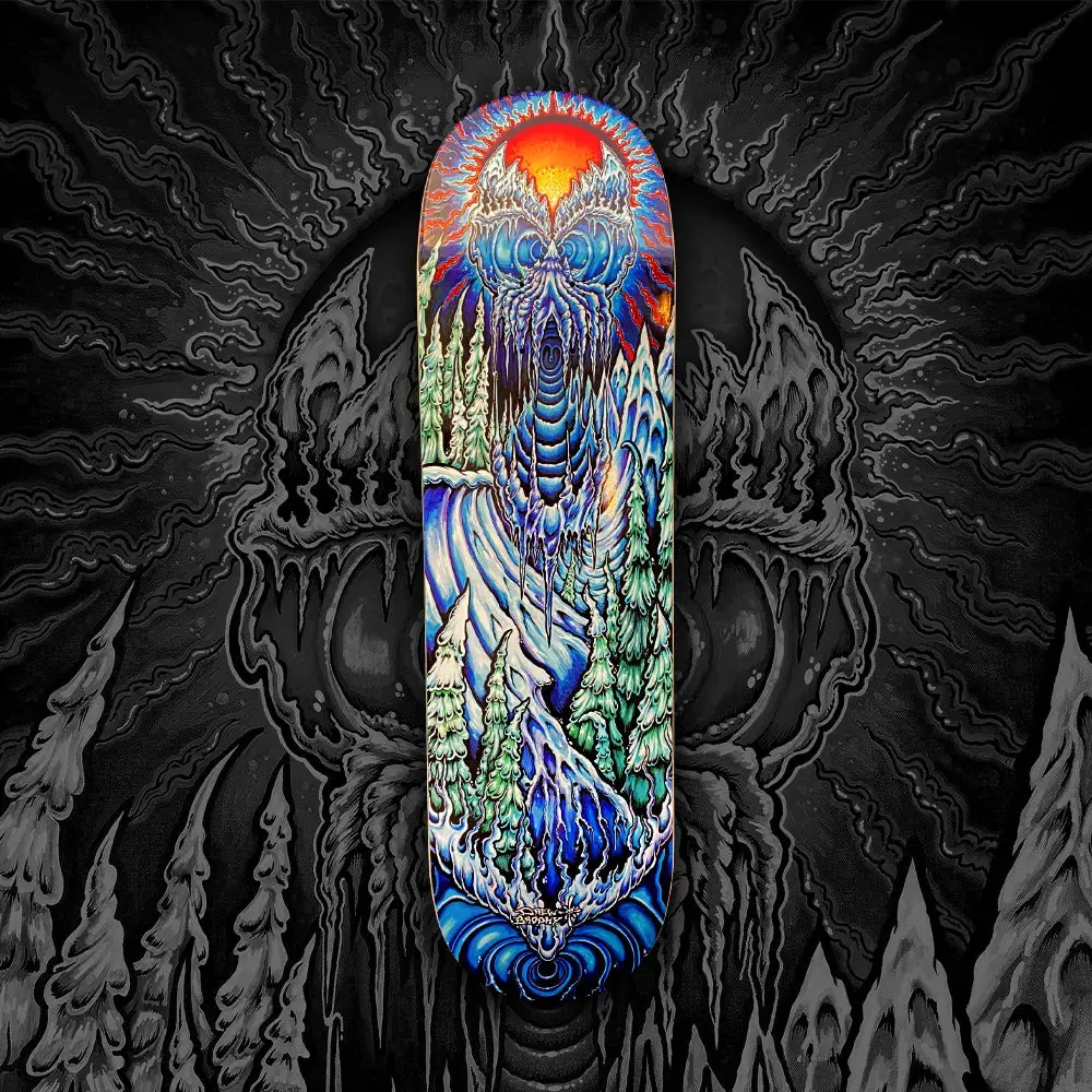 Winter Wave Skull Skateboard Deck