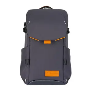 Vanguard VEO CITY B37 Small Camera Backpack w/ Pouch - Navy Blue, 12L, Weatherproof, 10.9" Tablet, Tripod, RFID-Protected, Multiple Pockets, Ergonomic Design