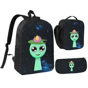 67 Emoji-Inspired Oxford Fabric Backpack with Padded Notebook Compartment & Reflective Accents for Students Professionals & Travelers Ideal for School Work or Leisure