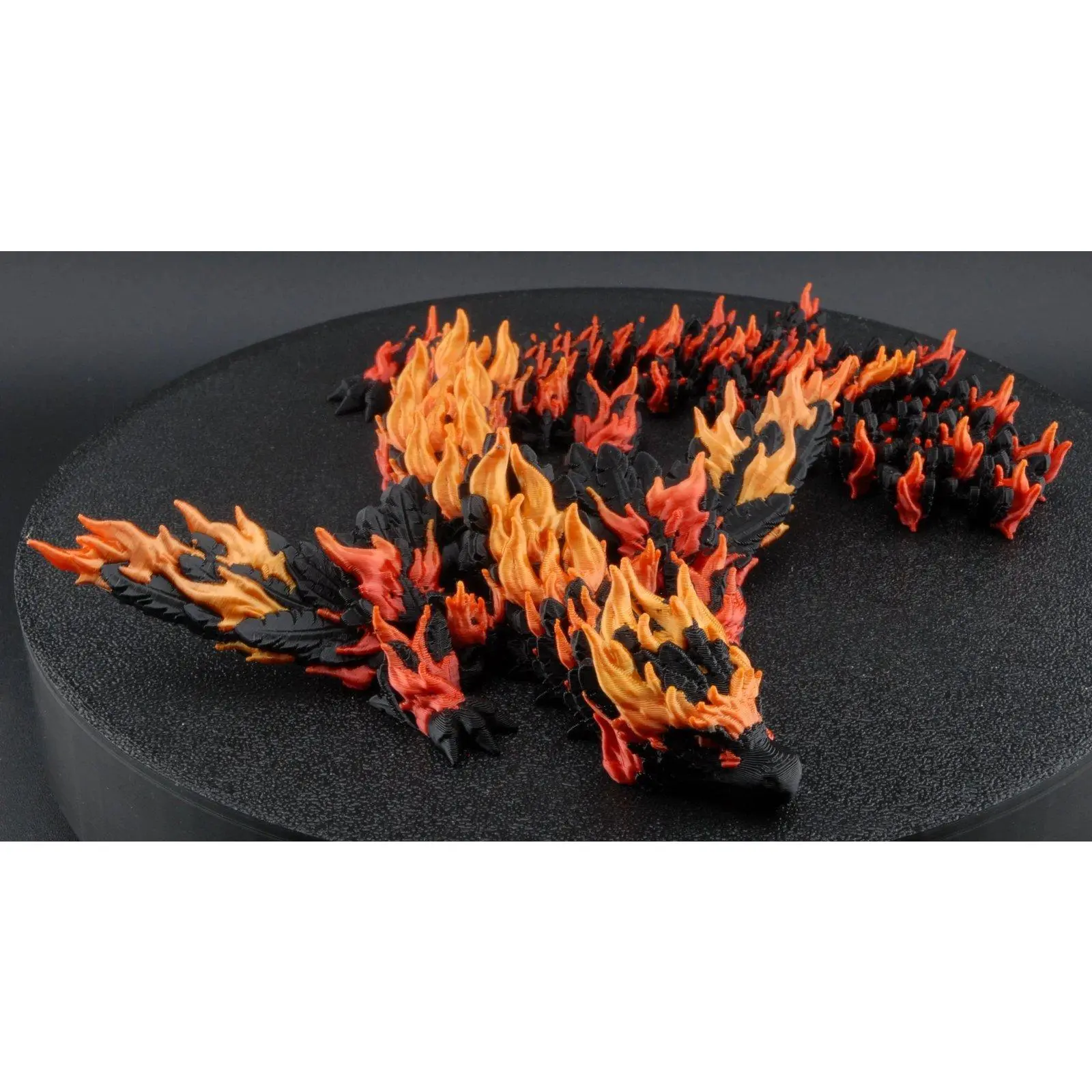 Phoenix Fire Dragon Figurine – Articulated Flame Dragon Sculpture – 3D Printed Fantasy Dragon Decor (9, 12, or 15 Inch)