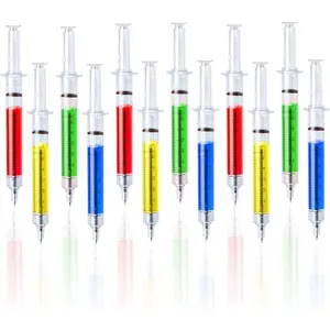 Red  Pens - Fun & Retractable BallPoint with Black Ink - Smooth Writing, Comfortable Grip & Lightweight Novelty Pens -  for , Doctors | 12 count (Multicolor)