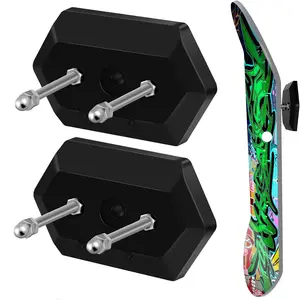 2 Counts Skateboard Wall Mount with Screw Floating Skateboard Hanger Skateboard Mount Hanging Skateboard Stand Wall Skateboard Holder for Longboard Guitar Snowboard Display Storage Decoration