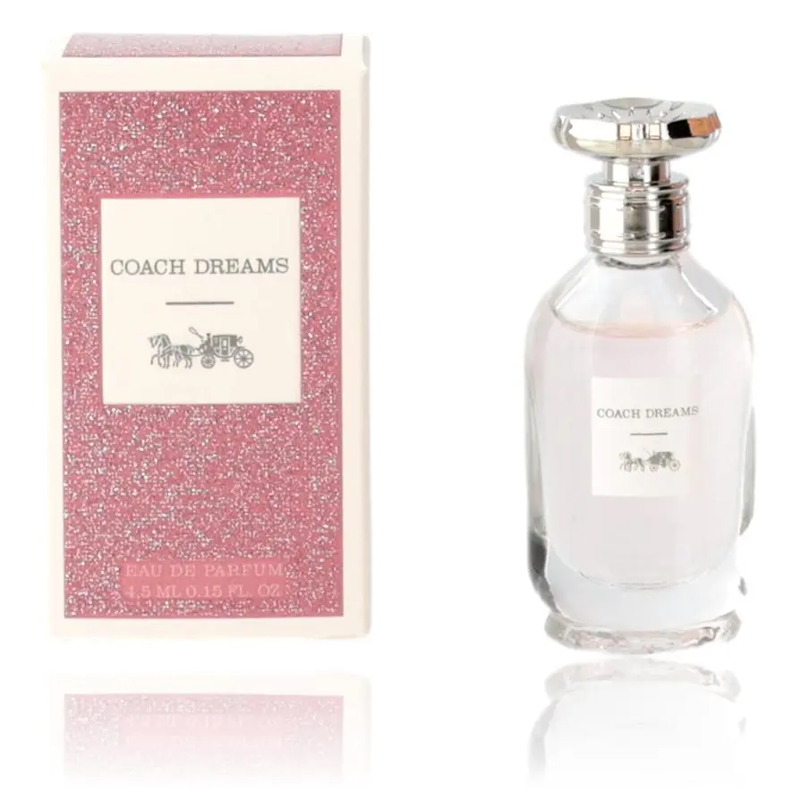 Coach Dreams EDP for Women, Adventure-Inspired Perfume with Radiant Bitter Orange and Gardenia Notes, Mini Splash, 0.15 oz