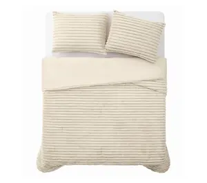 Frye Channel Faux Fur Full/Queen Comforter Set