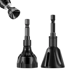 2Pcs Burr Removal Tool for Metal Deburring Chamfer Tools Drill Bit Remove Burr Tool, Metal Thread Burr Remover - Fits 1/8" -1" (3mm-25mm)