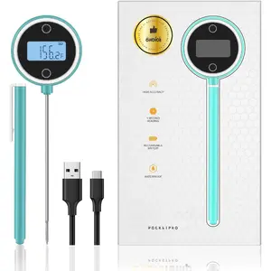 Pocket Pro  Read Meat 1-Second Digital Meat Thermometer for Grilling, , BBQ, Kitchen Cooking, Oil Deep Frying & Candy (Light Blue)