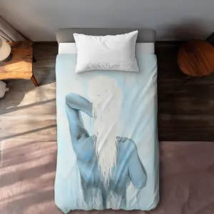 360 stand Twin Size Extra Long Duvet Cover, Elegant Dreamy Woman Figurative Print, Breathable Microfiber Fabric, Contemporary Artistic Vibe, Machine Washable Twin Bed Bedding Linens (Textiles & Soft Furnishings), Daydream Duvet Covers, Extra-Long Duvet Co