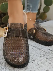 Women's Summer Flat Sandals & Beach Slippers, PU Upper Material, Rubber Sole, Less Than Ankle Height, Sexy Graphic Design, Lightweight