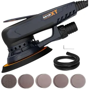 MAXXT Electric 2.5mm Random Orbital Sander Brushless 350W  Variable Speed  10 Sanding Paper(R7303-2.5mmOrbit)
