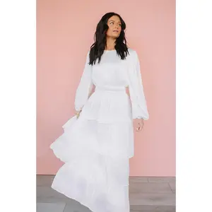 Hannah White Tiered Dress - FINAL SALE