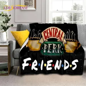 Classic Central Perk Friends TV Show Blanket,Soft Throw Blanket for Home Bedroom Bed Sofa Picnic Travel Office Cover Child GiftFlannel blanket  Lightweight, soft, comfortable, and breathable.