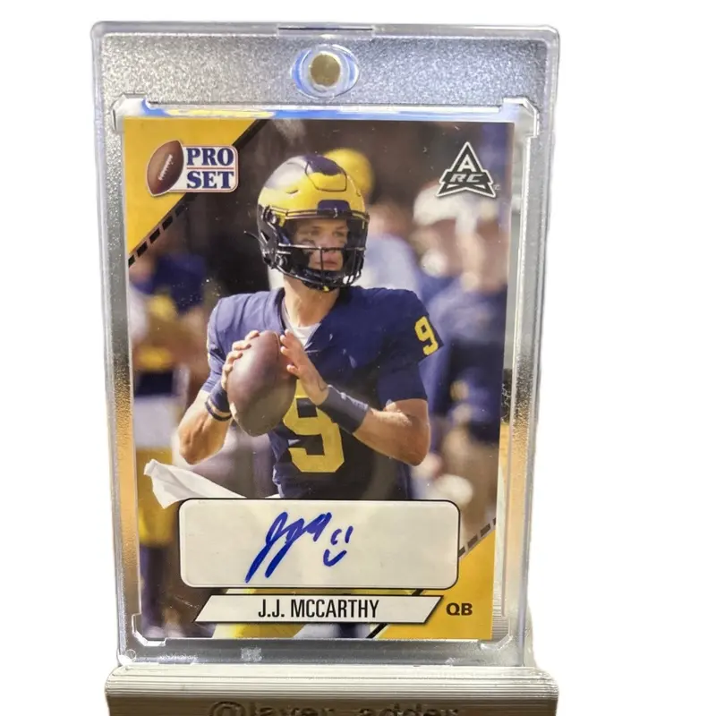 2021 Leaf Pro Set College Autographs J.J. McCarthy #PS-JJM AU RC Football  Trading Card - TikTok Shop