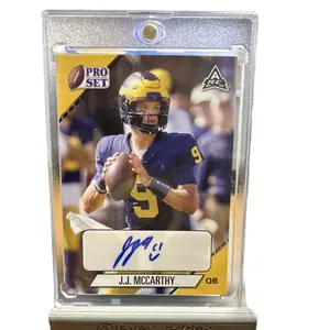 2021 Leaf Pro Set College Autographs J.J. McCarthy #PS-JJM AU RC Football Trading Card
