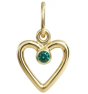 Birthstone Heart Charm With Alexandrite