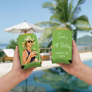 Personalized Photo & Text Birthday Can Coolers, Vintage 1984 Can Sleeves, Party Gifts for 30th 40th 50th Birthdays, Funny Birthday Favors