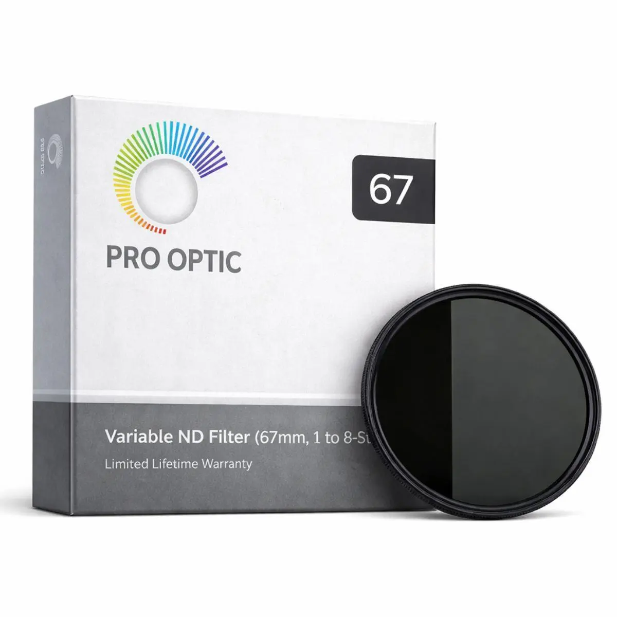 ProOptic Adjustable Camera Variable ND Filter - 67mm, 1-8 Stop, Aluminium Resistance Camera Accessories
