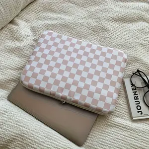1pc 11/13/15 Inch Shockproof Durable Soft Polyester Plaid Laptop Sleeve| Lightweight Portable Design for Work, School, Travel| Affordable Stylish Computer Cover, Daily Use Sleeve