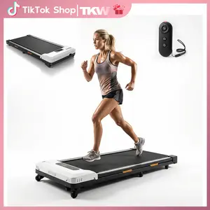 TKW  Walking Treadmill – Quiet Home Running Machine with Dual Shock Absorption, 300lbs Weight Capacity Wide Belt & Compact Design for Easy Mobilit