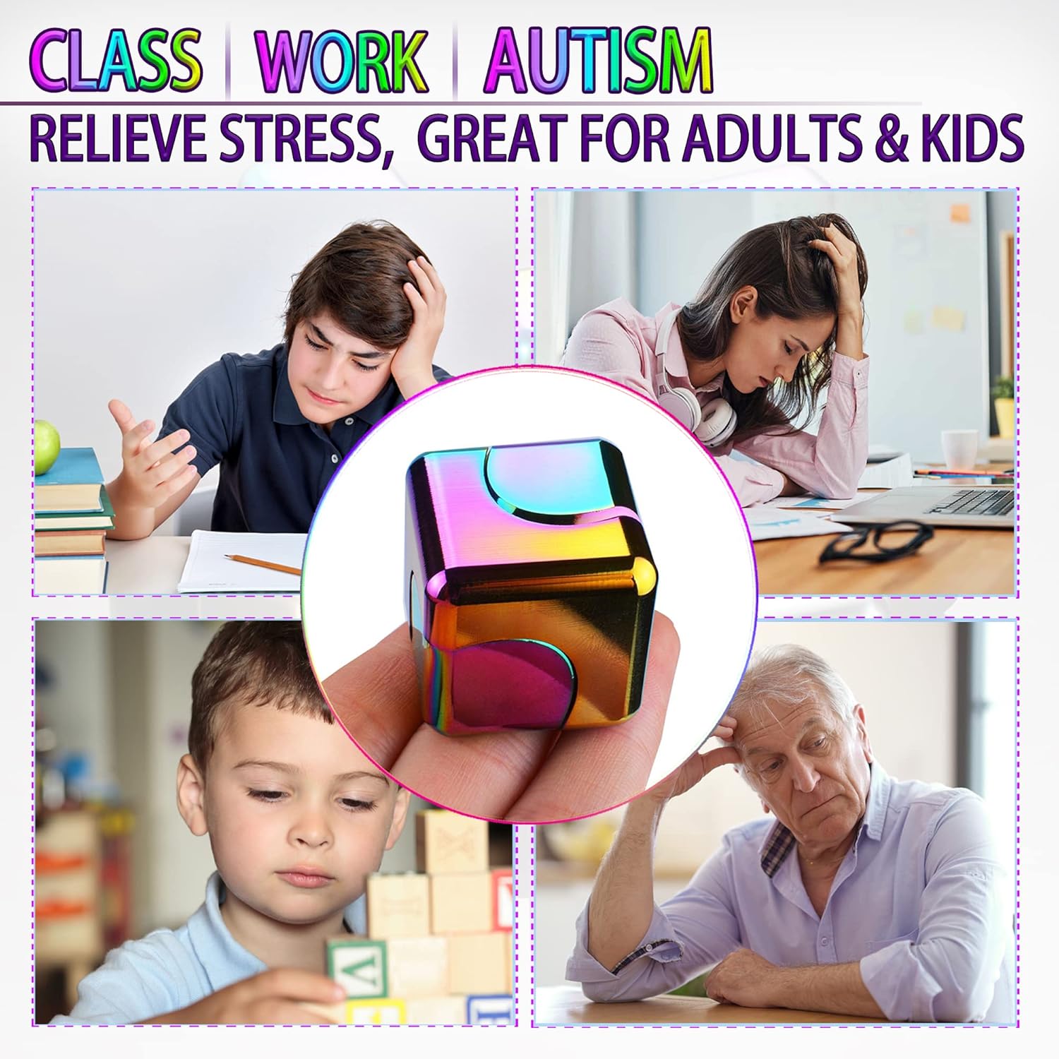 [Summervibes] Tukio 2026 Metal Fidget Spinner Cube for Adults & Teens, Anxiety Relief Desk Toy, Silent Stress Relief Sensory Fidget, ADHD Focus Tool, Cool Office Desk Gadget Gift tiktokshopbacktoschool,back to school,back to school haul