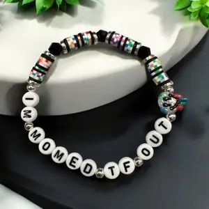 I’m Momed TF Out Beaded Bracelet with Trippy Smile Kandi Bead - Casual Mom Life Jewelry - Snarky Fun Gift for Mamas woman bracelet shop handmade