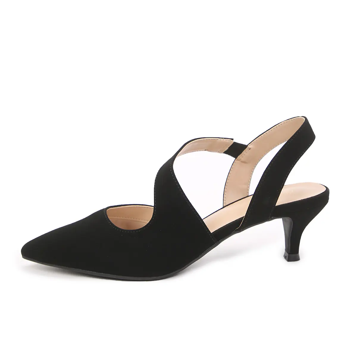 Mysoft Women's 2-in-1 Kitten Heel Sandals - PU Leather Slingback Footwear, Low Wedges, Medium/Wide Width, for Wedding, Party, Memorial Day Gear, Sandal, Shoe, Women Sandals,summerwins,summeroutfits,vacationoutfits,beachoutfits