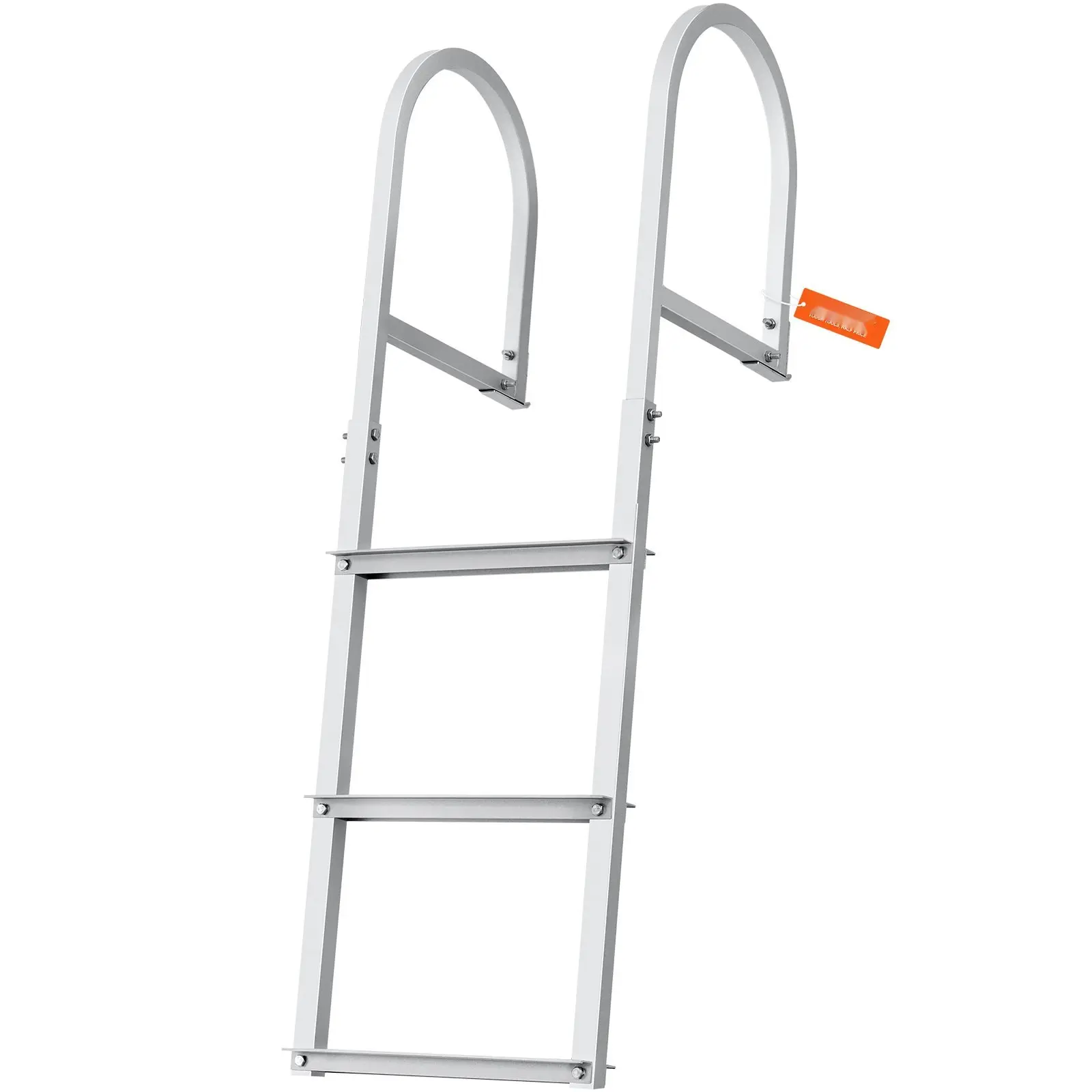 Removable Dock Ladder With 3 Steps, 500 Lb Load Capacity, Aluminum Pontoon Boat Ladder With 3.1-Inch Wide Steps And Nonslip Rubber Mat, Easy To Install For Ship, Lake, Pool And Other Marine Boarding Applications