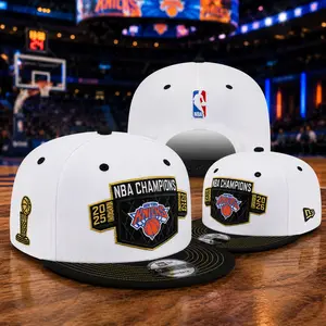 New Era New York Knicks White/Black Conference Champions Finals Adjustable Snapback Sports Collectible Hat