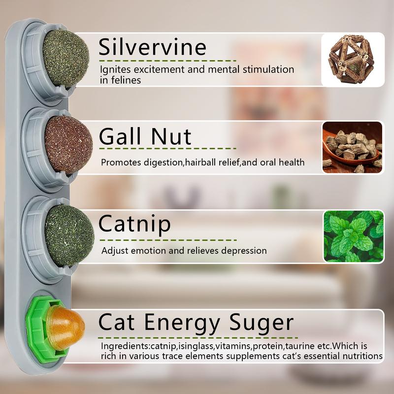 Catnip Ball for Cats, Extra Cat Energy Ball, Edible Toys, Lick Safe Healthy Kitten Chew & Teeth Cleaning Dental Toys Catnip Ball for Cats, Extra Cat Energy Ball, Edible Toys, Lick Safe Healthy Kitten Chew & Teeth Cleaning Dental Toys