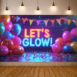 Happy Birthday Banner Balloons Yard Sign Party Supplies Set for Boys Girls Festive Celebration All Ages Versatile Ornaments