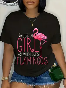 100% Cotton Just A Girl Who Loves Flamingos T-Shirt