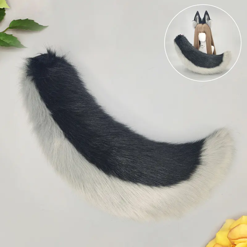 Black Wind Wolf Tail   Black Grey