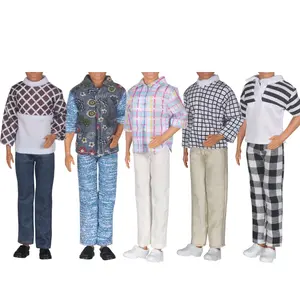 10 PCS Doll Clothes= 5 Tops+5 Pants Fashion Trousers Shirt Outfit Casual Jacket Pants Dress up Casual Clothes for 12 inch Boy Friend Doll Accessories Toys Halloween,Thanksgiving Day,Xmas Gift (Dolls Not Included Only the Clothes)