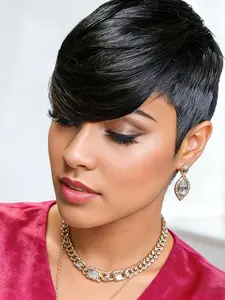 Short Pixie Cut Layered Wigs Fashion Bob Wig Human Hair Wigs For Women Natural Color