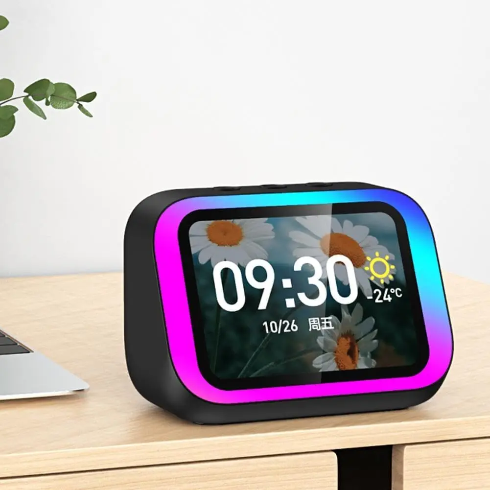 Smart Bluetooth 5.4 Electronic Audio Player Device - HD Touch Display Wireless Speaker, Hi-Fi Stereo, Built-in Photo Album, Voice Control, Bluetooth and App Compatibility Speaker